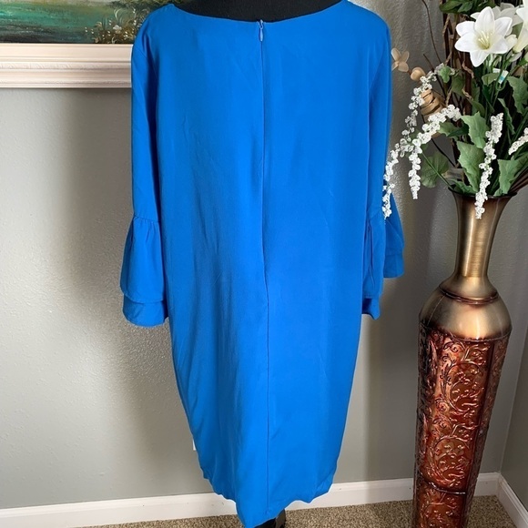 Belongsci Royal Blue Arm Ruffle Dress Size XL/2 - Picture 8 of 17